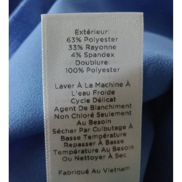 Talbots Womens Shift Dress Blue Lined Tie Bow Long Sleeve 12P Petite - Picture 7 of 13